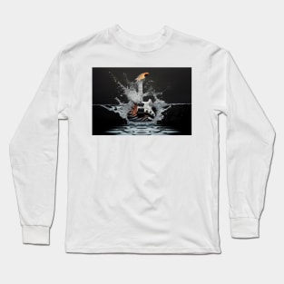 Commercial Guitar Art With Water Splashing Long Sleeve T-Shirt